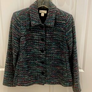 Appleseeds Multicolor Tweed Wool Blend Blazer Sz 4P